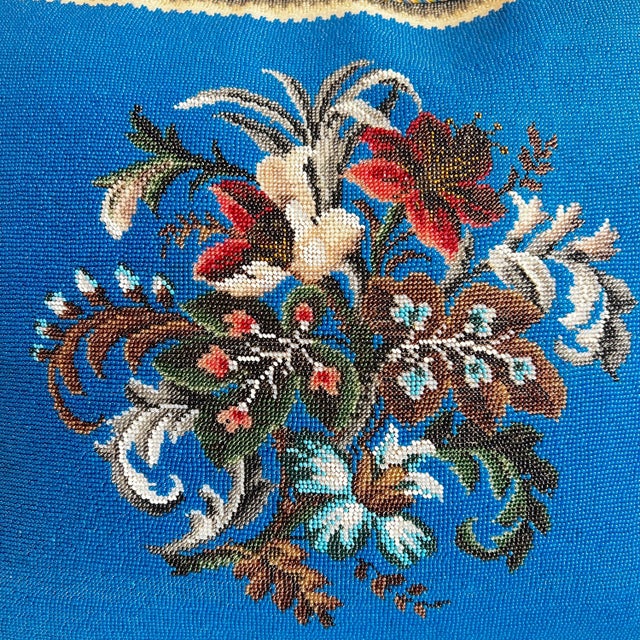 This is a stunning antique beadwork piece that has been turned into the most beautiful pillow that is trimmed out in...