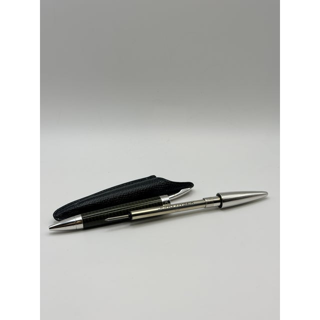Early 21st Century Jörg Hysek Carbon Fiber Ballpoint Pen With Chrome Accents – Swiss Design For Sale - Image 5 of 6