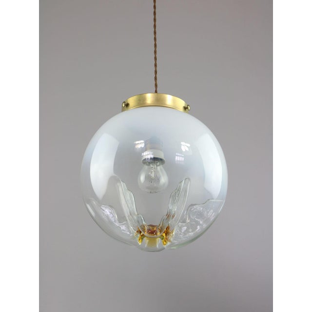 Mid-Century Modern Murano Glass and Brass Pendant from Mazzega, 1960s For Sale - Image 12 of 18