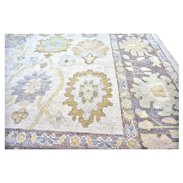 21st Century Turkish Oushak 10X14 Ash Brown, Buff & Khaki Handmade Area Rug #1144080 For Sale - Image 9 of 15