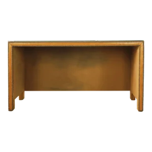 Versatile American Modern Faux Leather Geometric Shape Simple Center Table.
