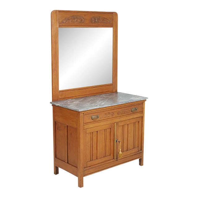 Italian Art Nouveau Vanity Cabinet For Sale