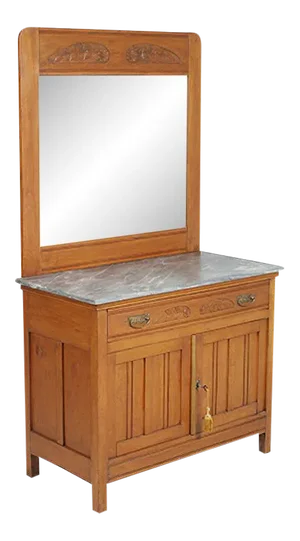 Italian Art Nouveau Vanity Cabinet