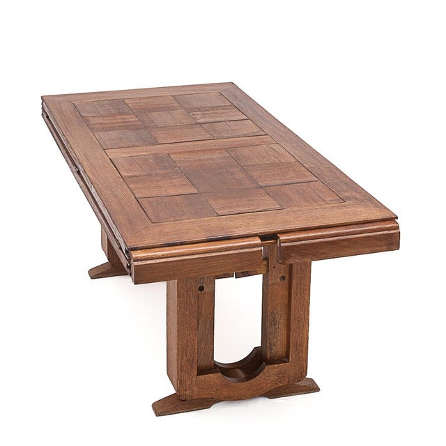 Wood Dining Table attributed to Guillerme et Chambron, 1950s For Sale - Image 7 of 12