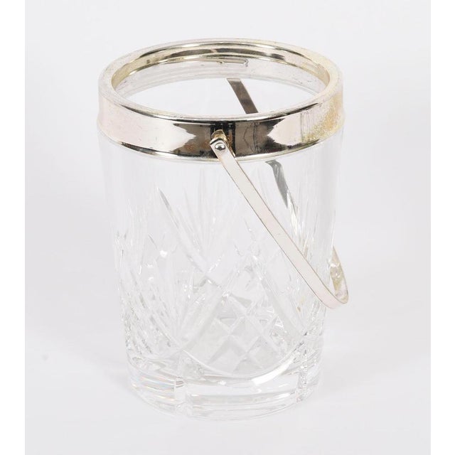 Mid-Century Silver-Plated and Crystal Ice Pail Buckets, Set of 2 For Sale - Image 5 of 11