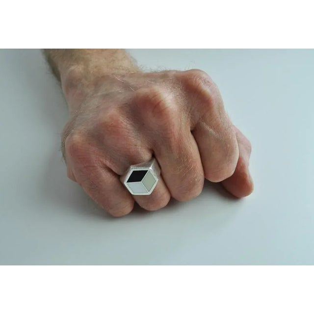 Sterling Silver Ring with Enamel by Georg Jensen, Denmark, 2014 For Sale - Image 10 of 11