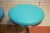 Modern Brushed Stainless Steel Base With Teal Top Bar Stools - Pair For Sale - Image 10 of 12