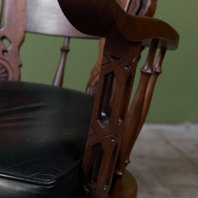 Pair of Carved Walnut Lounge Chairs in the Style of Ettore Zaccari For Sale - Image 13 of 16