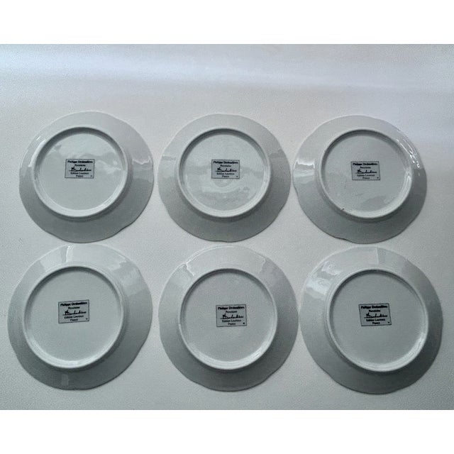 1990s Louis Lourioux, Berry Haute Porcelaine Plates - Set of 6 For Sale - Image 16 of 18