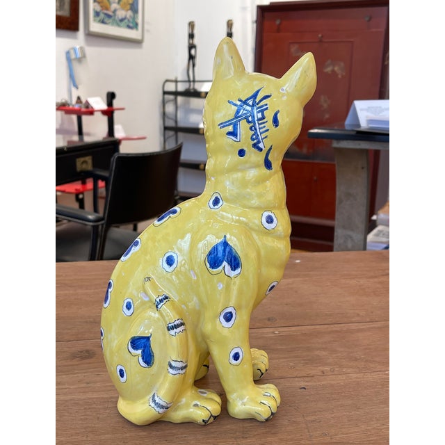Emile Gallé, Yellow Cats, 1800s, Ceramic, Set of 2 For Sale - Image 16 of 16