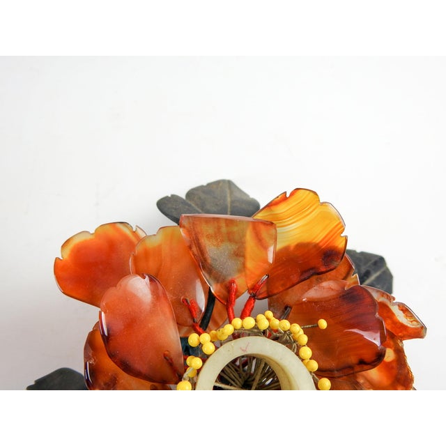 Vintage Carved Jade Agate Flower Candle Holders a Pair Chairish