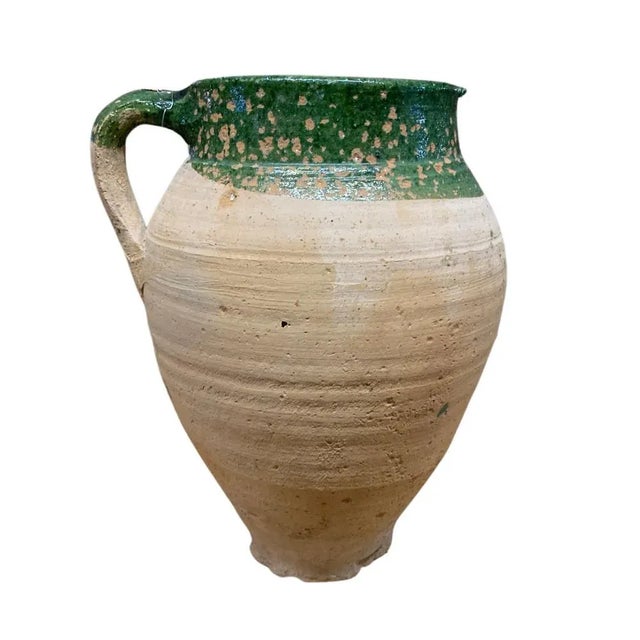 French Provincial Vintage Turkish Terracotta Oil Jar For Sale - Image 3 of 6