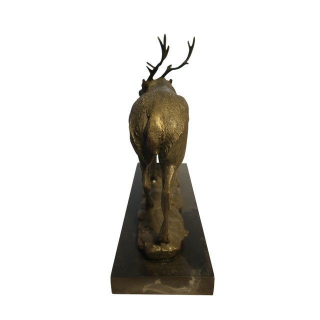 Miguel Fernando Lopez 'Milo' Bronze Deer Statue For Sale - Image 14 of 18