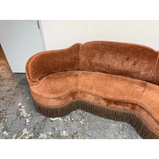 Burnt Orange Michael Taylor Paris Sofa For Sale - Image 8 of 12