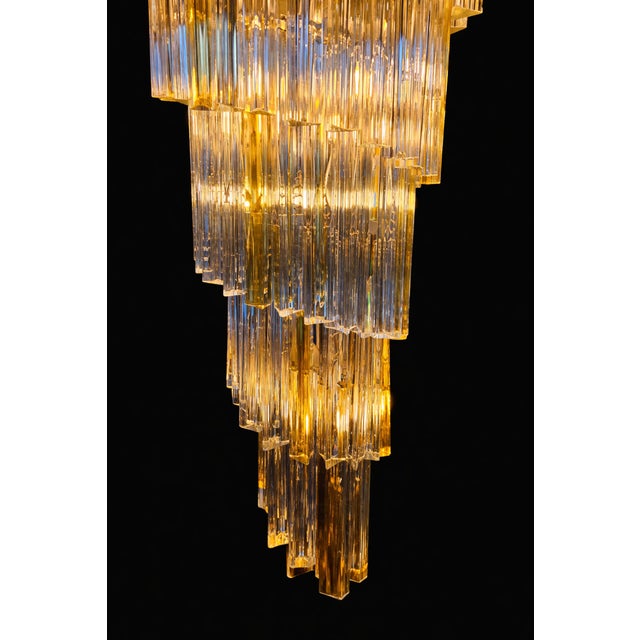 Monumental Murano Glass Chandelier from Venini, 1960s For Sale - Image 4 of 6
