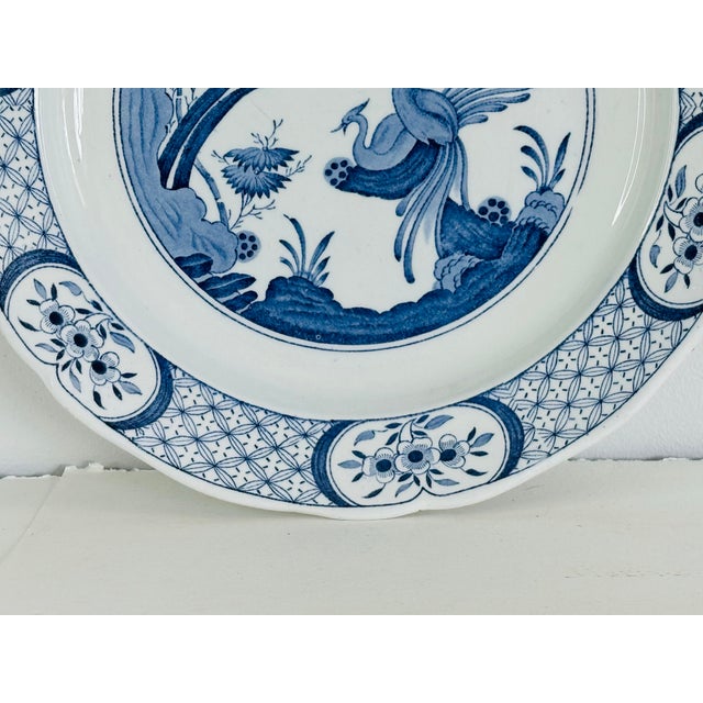 Vintage 1930s English Ironstone Round Charger Serving Plate With Exotic Birds For Sale - Image 4 of 7