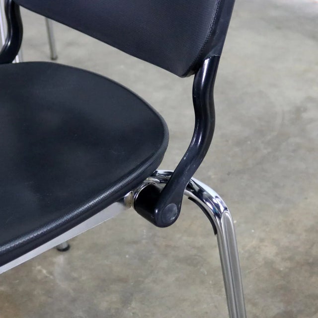 Black Torsion Chairs by Giancarlo Piretti for Ki Set of Eight 7 Arm and 1 Side For Sale - Image 11 of 13