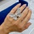 Silver 18k White Gold 7ctw Square Baguettes and Rounds Diamond Butterfly Cocktail Ring, Size 7 For Sale - Image 8 of 8