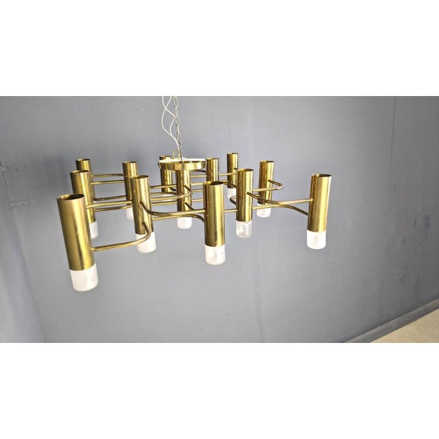 1970s Mid-Century 13-Light Chandelier by Gaetano Sciolari, 1970 For Sale - Image 5 of 16