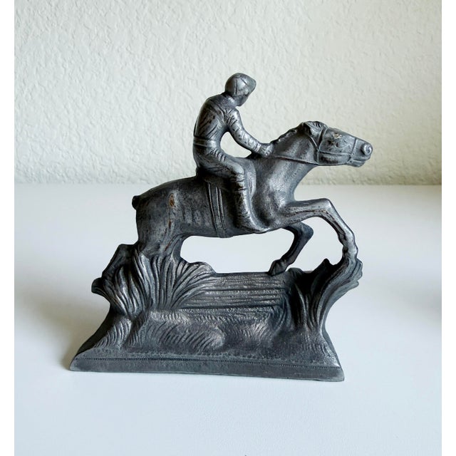 1920s Horse and Rider Equestrian Bookends - A Pair For Sale In Sacramento - Image 6 of 11