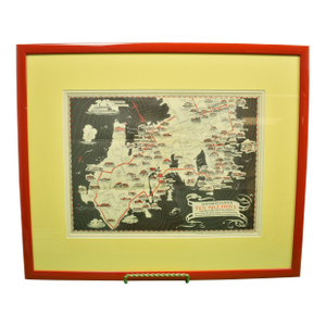 "Newport's Famous Ten Mile Drive" C1939 Map