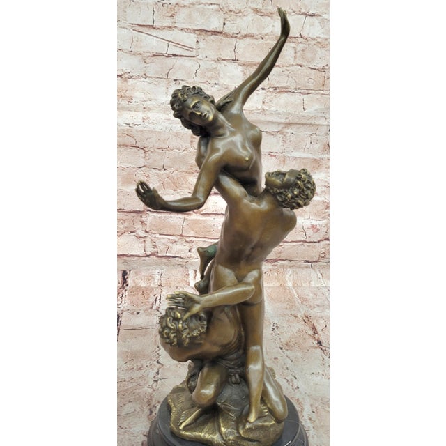Abduction of the Sabine Women by Giambologna Nude Bronze Sculpture Statue Greek Mythology For Sale - Image 9 of 10