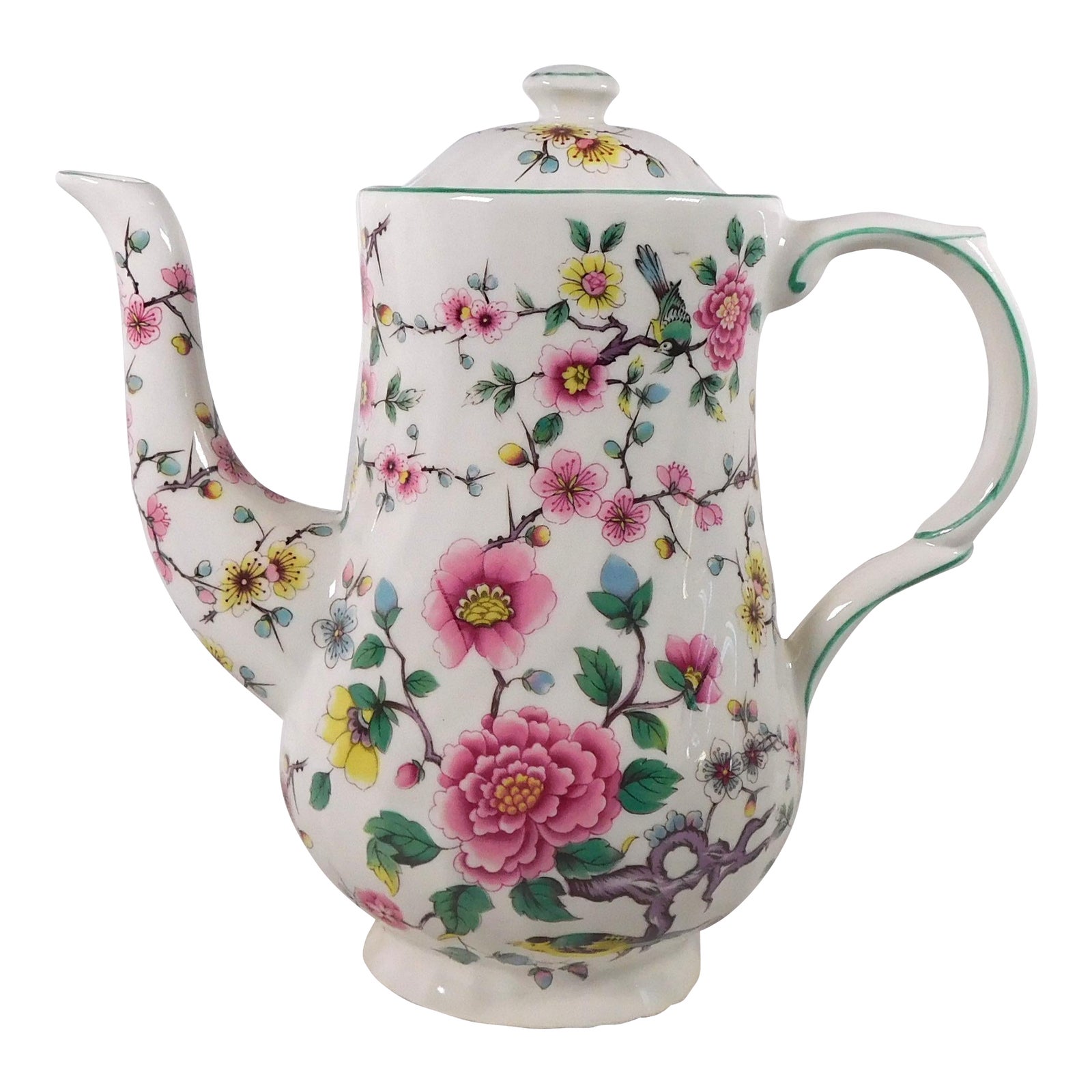 1950s James Kent Old Foley Coffee Pot in Chinese Rose | Chairish