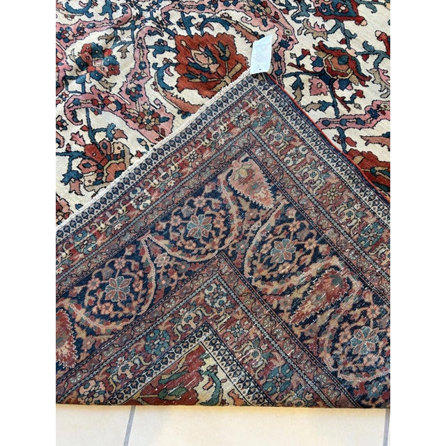 1900's Antique Persian Sarouk Ferahan Carpet For Sale - Image 9 of 10