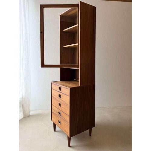 Vintage Teak Wall Cabinet with Display Case, 1960s For Sale - Image 13 of 16