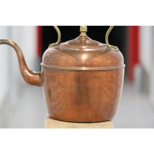 Large Copper Ketle with Brass Handle, France, 1970s For Sale - Image 4 of 16
