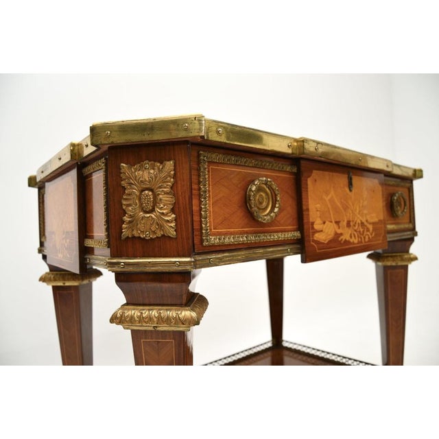 Antique French Inlaid Occasional Side Table, 1920s For Sale - Image 6 of 11