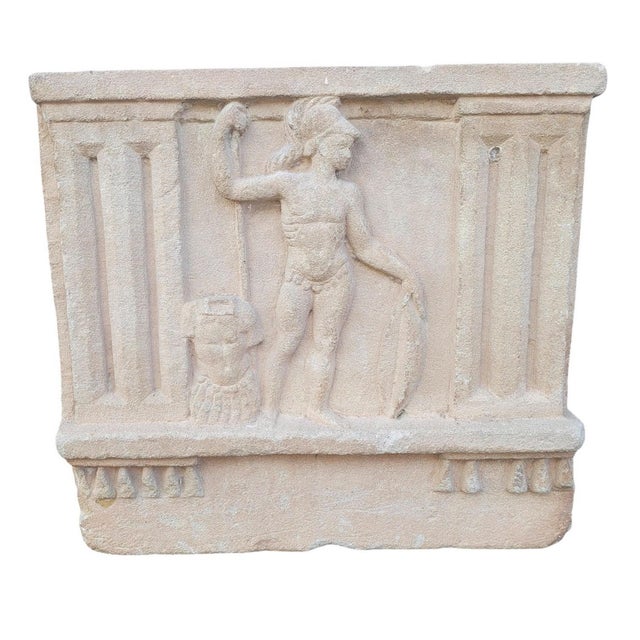 Antique Bas-Relief in Sculpted Stone, 1800s For Sale - Image 15 of 15