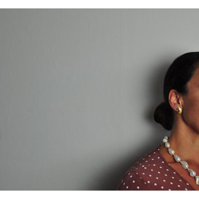 Mid-Century Sterling Silver and Enamel Ear Clips by Hans Myhre, 1950s, Set of 2 For Sale - Image 9 of 10