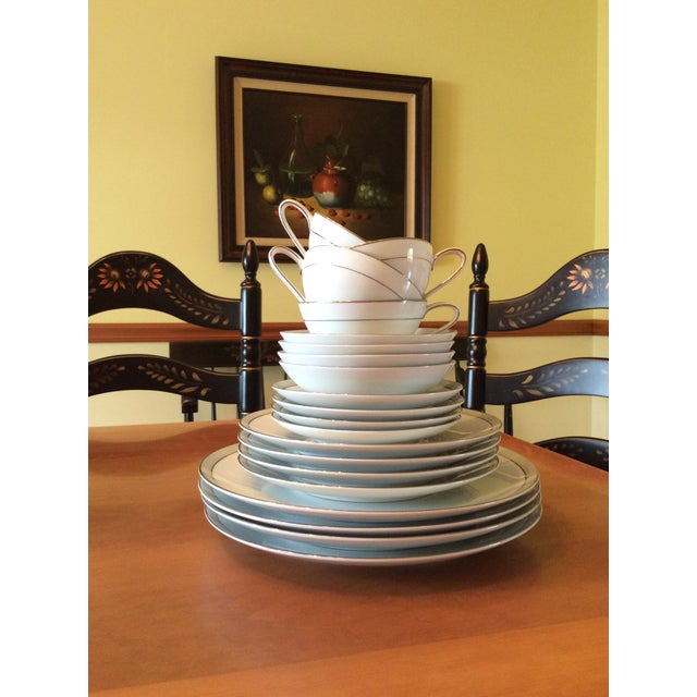 【レア】 Noritake 装飾品タイル Noritake China Chelsea 5822 Japan 57-Piece Set Lot White