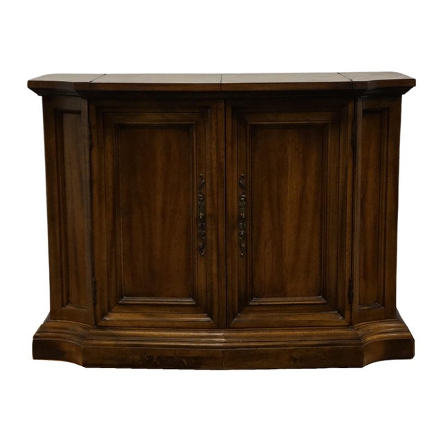 Century Furniture Solid Walnut Italian Neoclassical Tuscan Style 40"- 52" Flip Top Server Buffet For Sale - Image 9 of 12