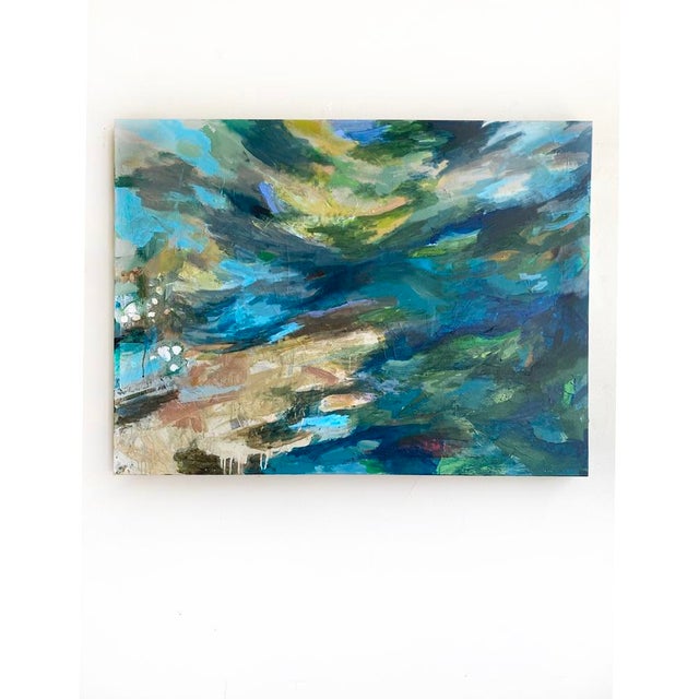 Textile "Water Reflections" 2026 Original Painting by Jessalin Beutler For Sale - Image 7 of 8