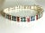Contemporary Sterling Silver Rhodium, Ruby, and Sapphire Double Row Tennis Bracelet For Sale - Image 3 of 5
