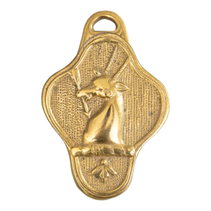 Mid-Century Brass Antelope Desk Letter or Paper Clip