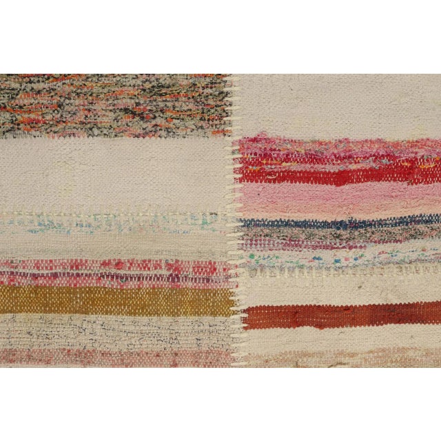 Rug & Kilim’s Patchwork Kilim Runner in Polychromatic Stripes For Sale In New York - Image 6 of 7