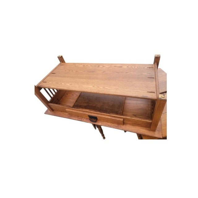 Country View Amish Handcrafted Arts & Crafts Mission Oak Coffee Table For Sale - Image 9 of 10