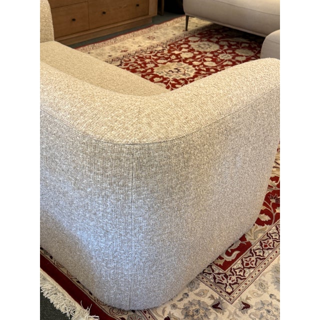 2020s Crate & Barrel Contour Collection Apartment Sofa, Oat For Sale - Image 5 of 12
