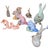 Charming set of ten Herend Hungary porcelain animal figurines, each decorated in the brand’s iconic hand-painted fishnet...