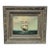 Vintage Signed Marine Oil Painting of a Clipper Ship at Sea in Distressed Frame For Sale