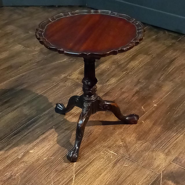 Antique Georgian Mahogany Tilt-Top Side Table, 1904 For Sale - Image 6 of 17