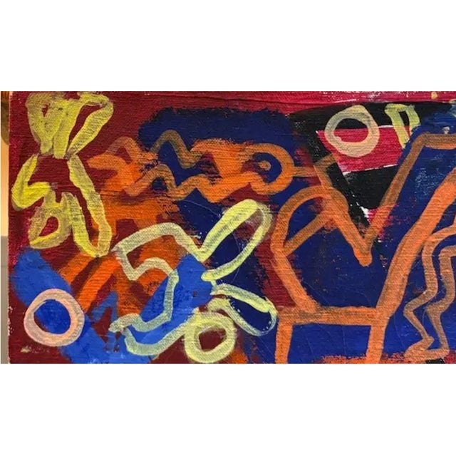 Abstract Keith Haring Style Abstract Painting For Sale - Image 3 of 7