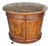 Henredon Style Mahogany & Marble Drum Center Side Bedside Table For Sale