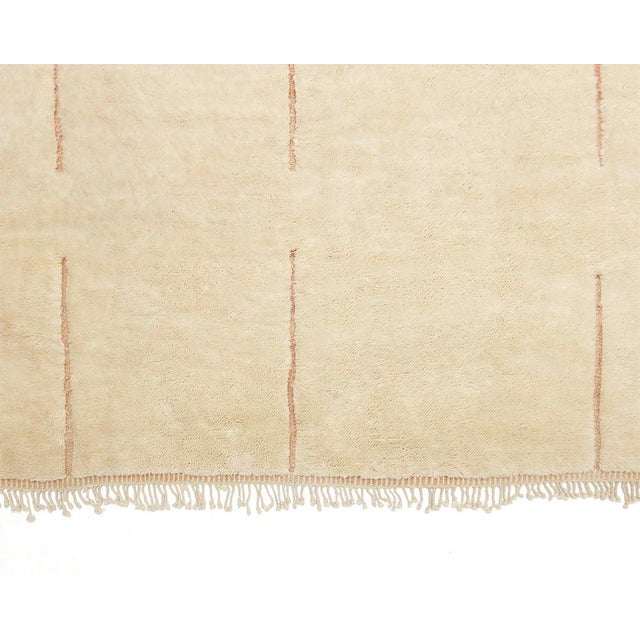 Textile Hand-Knotted Wool Rug by Azele Studio For Sale - Image 7 of 9