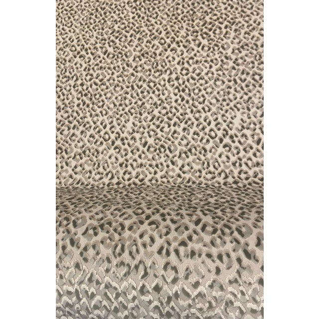 Gray Caracole Modern Taupe and Gray Cut Velvet Leopard Print Designer Fabric 8327-71cc - 32 Yards For Sale - Image 8 of 11