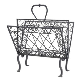 Victorian Wrought Iron Canterbury For Sale