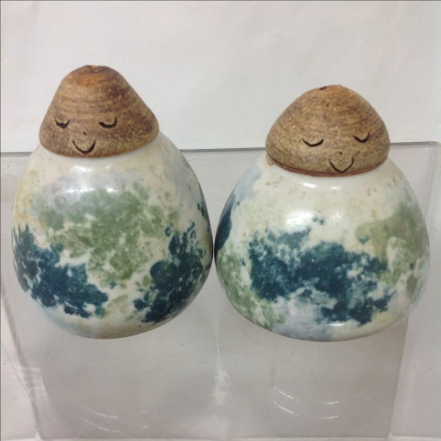 Mid-Century Modern Mid-Century Danish Ceramic Salt & Pepper Shakers For Sale - Image 3 of 5